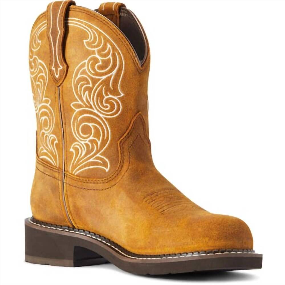 NEW ARIAT women's fatbaby heritage wp western boots in ginger spice